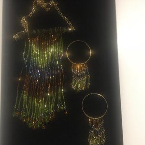 Necklace & Earrings Set 14k gold/REAL GOLD